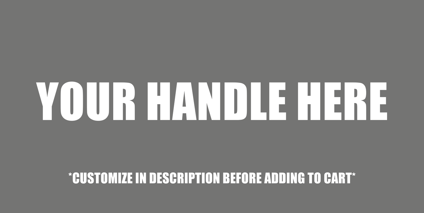 Social Media Handle License Plate Cover